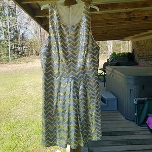 Sequin Chevron Dress